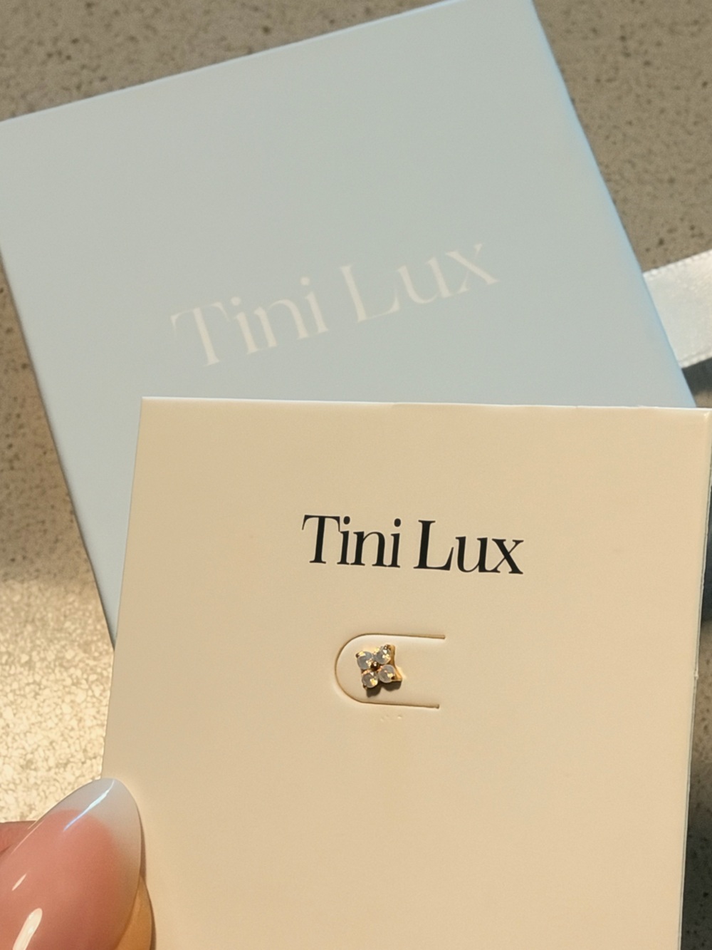 TINILUX Single Nano Emmaline Flat Back Stud Earring - Gold